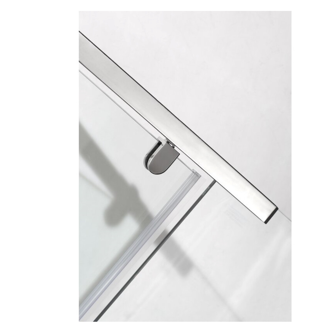 Hinged Diamond Shaped Glass Shower Enclosure Door Frameless
