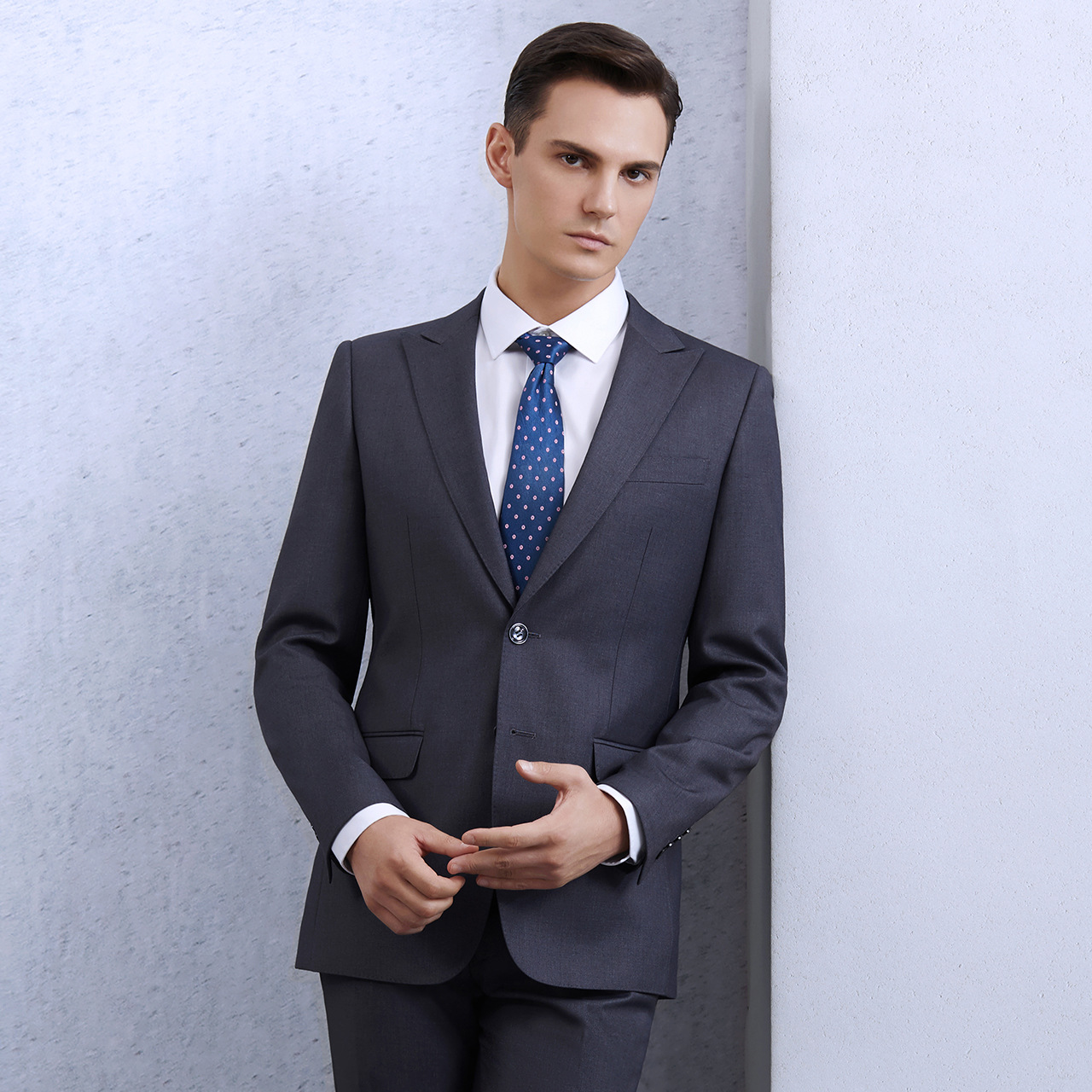 Polyester/Cotton Daily Formal Blazer for Men 2021 Standard Size Business Mens Suit Designs