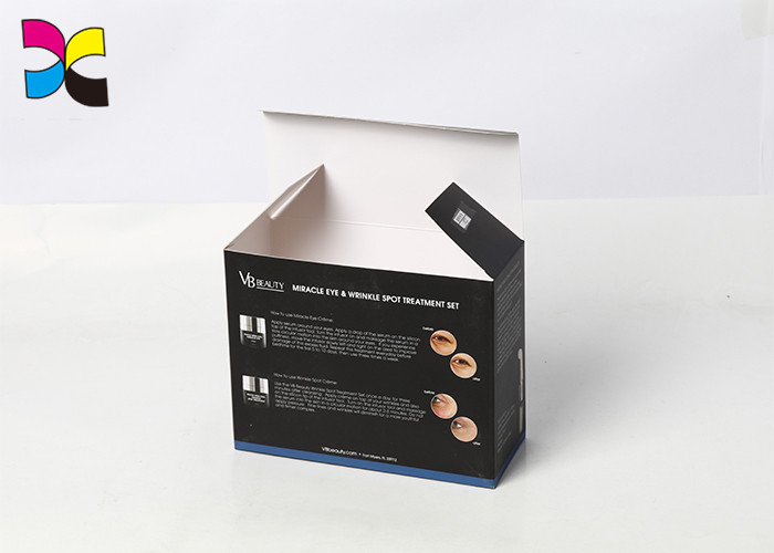 Black Custom Packaging Boxes Matt Lamination For Gift Cosmetic Packing