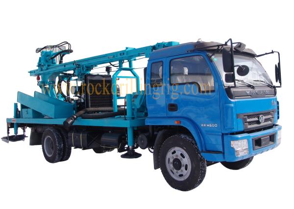 Truck mounted 210m Hole Depth Hydraulic Borehole Drilling Machine Water well