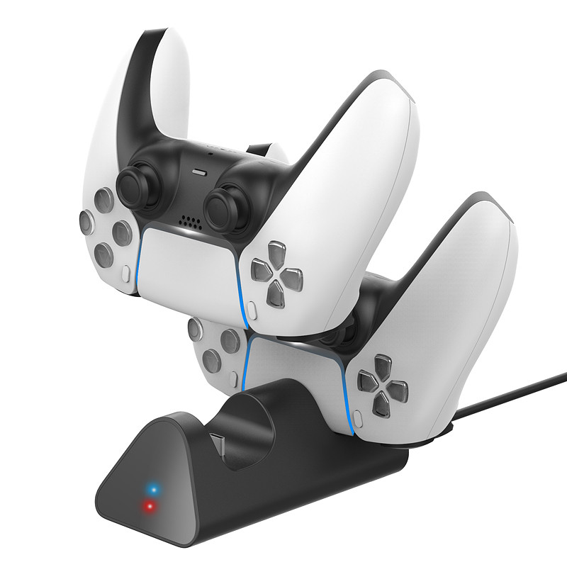 Fast PS5 Gaming Accessories , 5V 1.1A PS5 Dual Controller Charger