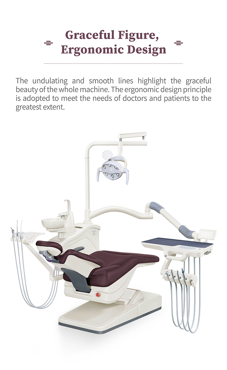 Class II Dental Unit Chair Grey With Rotatable Unit Box