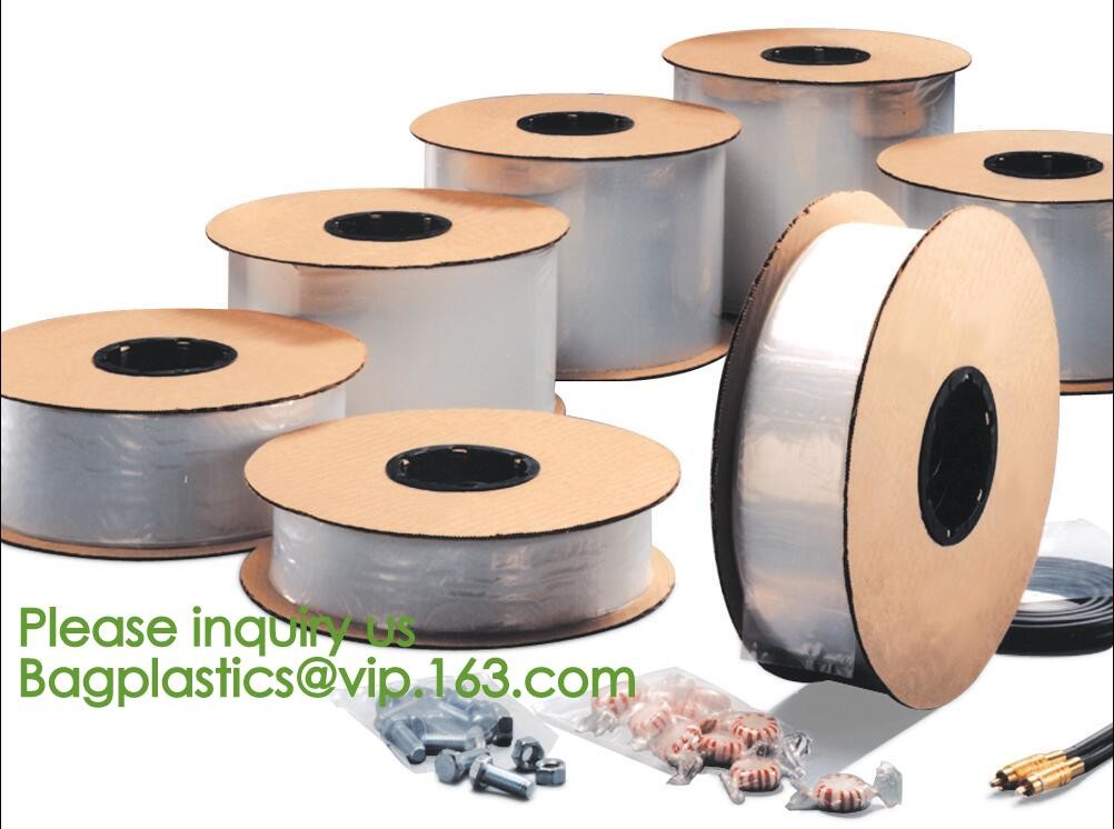 clear LLDPE easy tearing line pre-opened in roll bag,Factory custom LLDPE plastic autobag Preopened polybag on a Roll