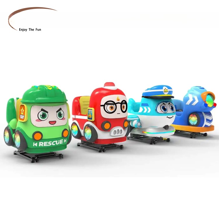 Dreamland Cartoon police car amusement machine kiddie rides coin operated fiberglass 15LCD screen kids electric rocking car
