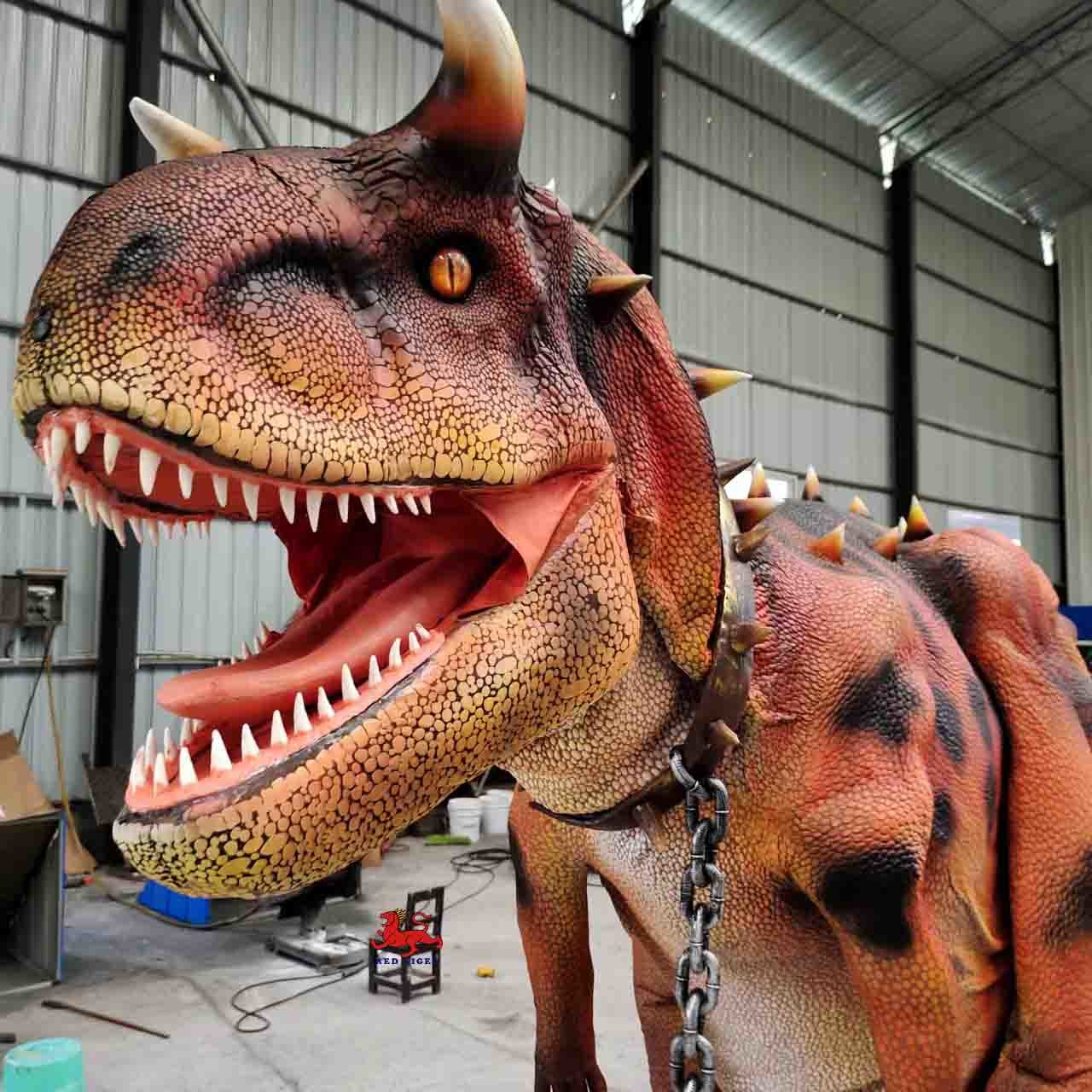 Carnotaurus Realistic Dinosaur Costume Adult Age Manual Control For Performance