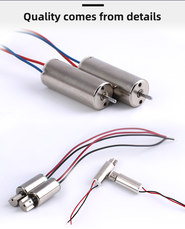 Hot sale Low Current Consumption 7mm Rc Drone Parts 3.7v Micro Dc Coreless Motor
