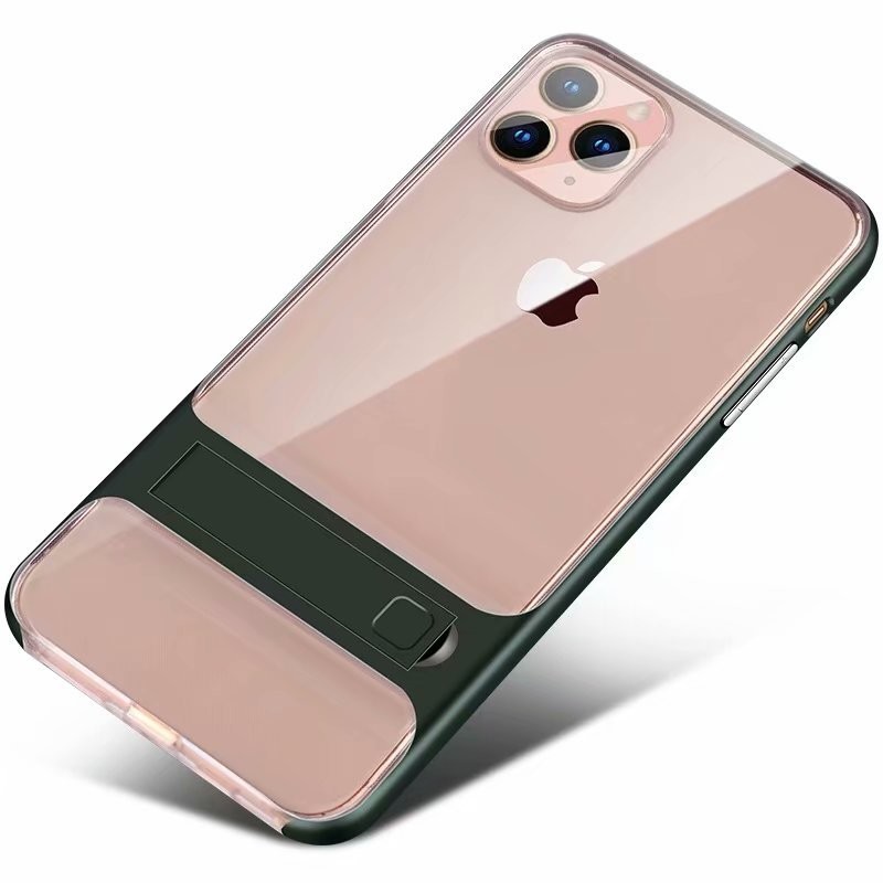 Foldable Finger Grip Phone Case High Clear Shock Absorption Dual Layer