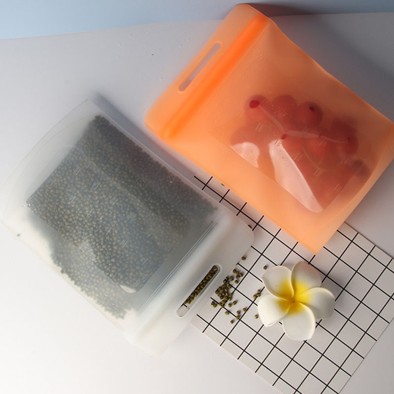 Reusable Silicone Storage Bag Microwave And Dishwasher Safe Leak-Free BPA Free