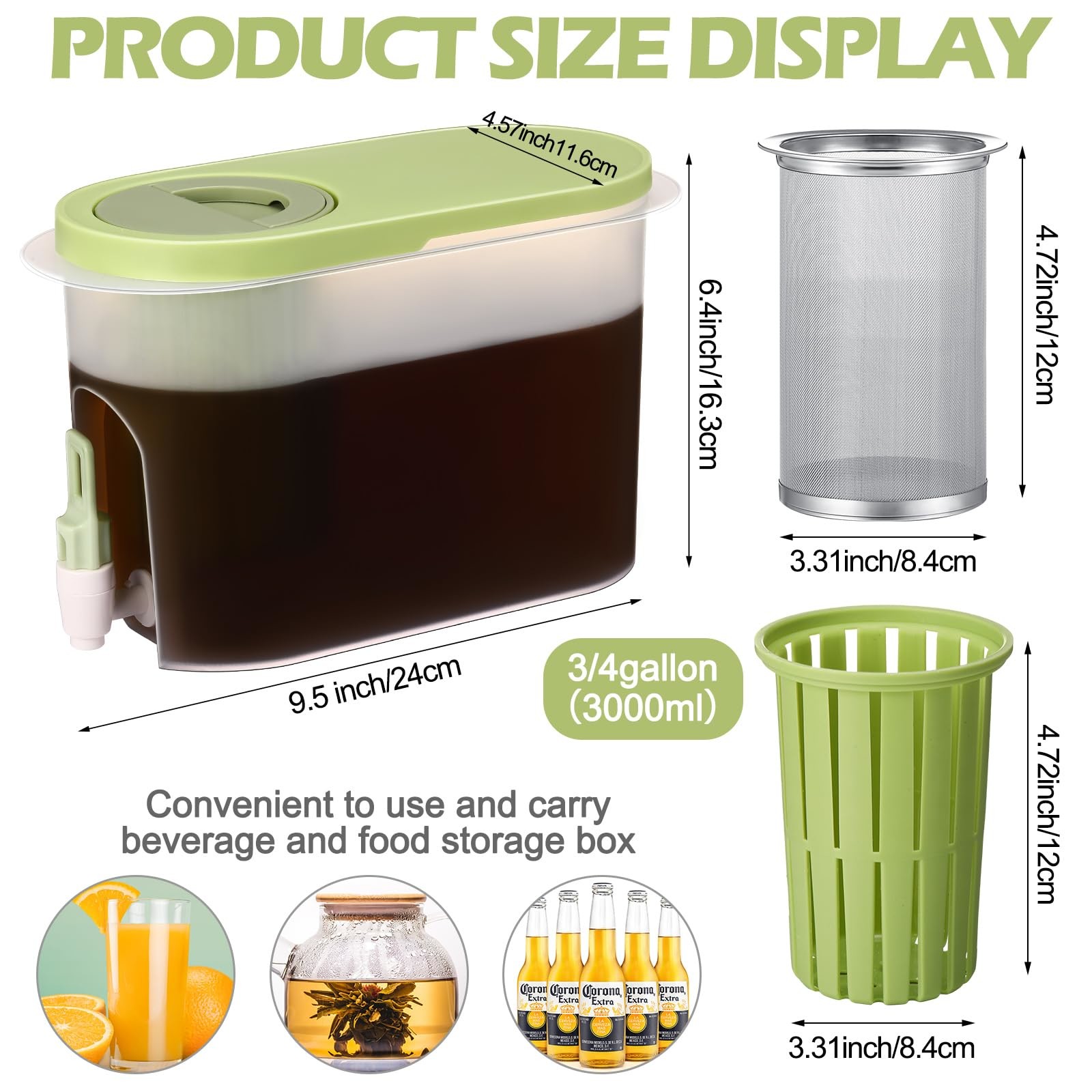 1 Gallon Large Cpacity Rapid Cold Brew Coffee Maker OEM Cold Coffee Brew Machine