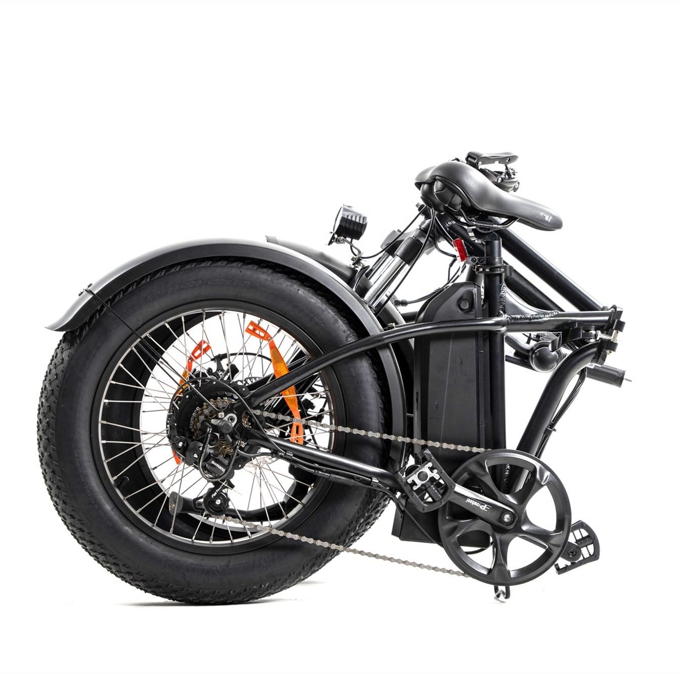 20 Inch Fat Tire Electric City Bike 48V 13Ah Lithium Battery 7 Speed Foldable Ebike 48V 500W