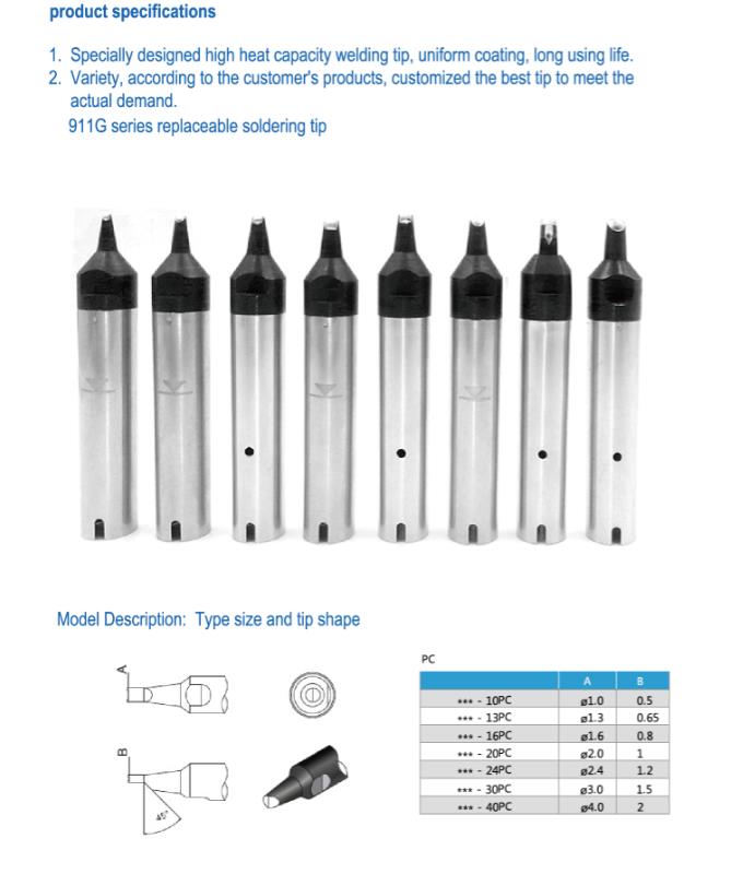 1 Year Warranty Apollo Desoldering Iron Tip DCN-20DV1-2