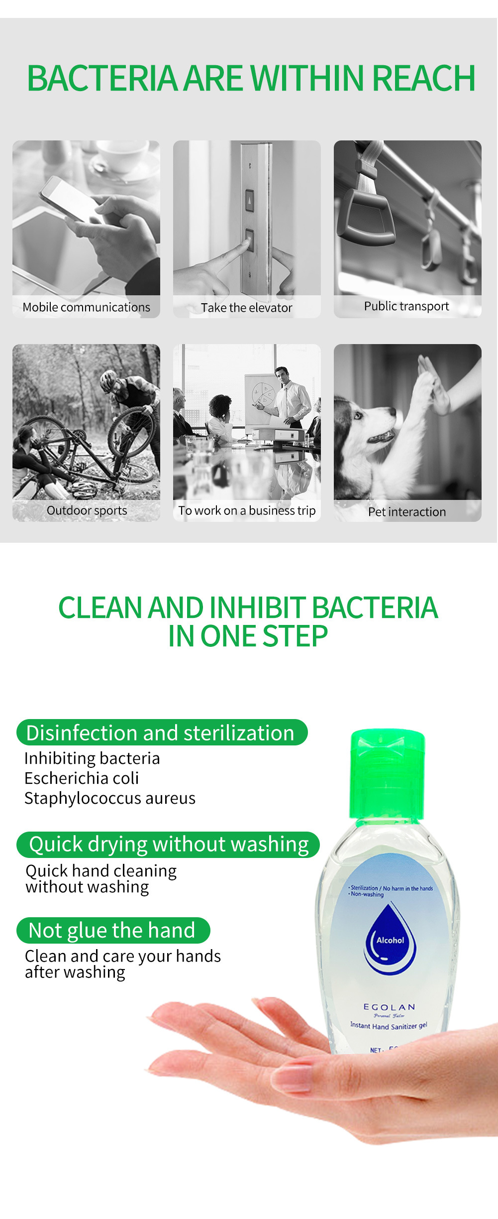 Germ Attack Alcohol 70 Gel Hand Cleansing Sanitizer Disinfectant Gel Antibacterial