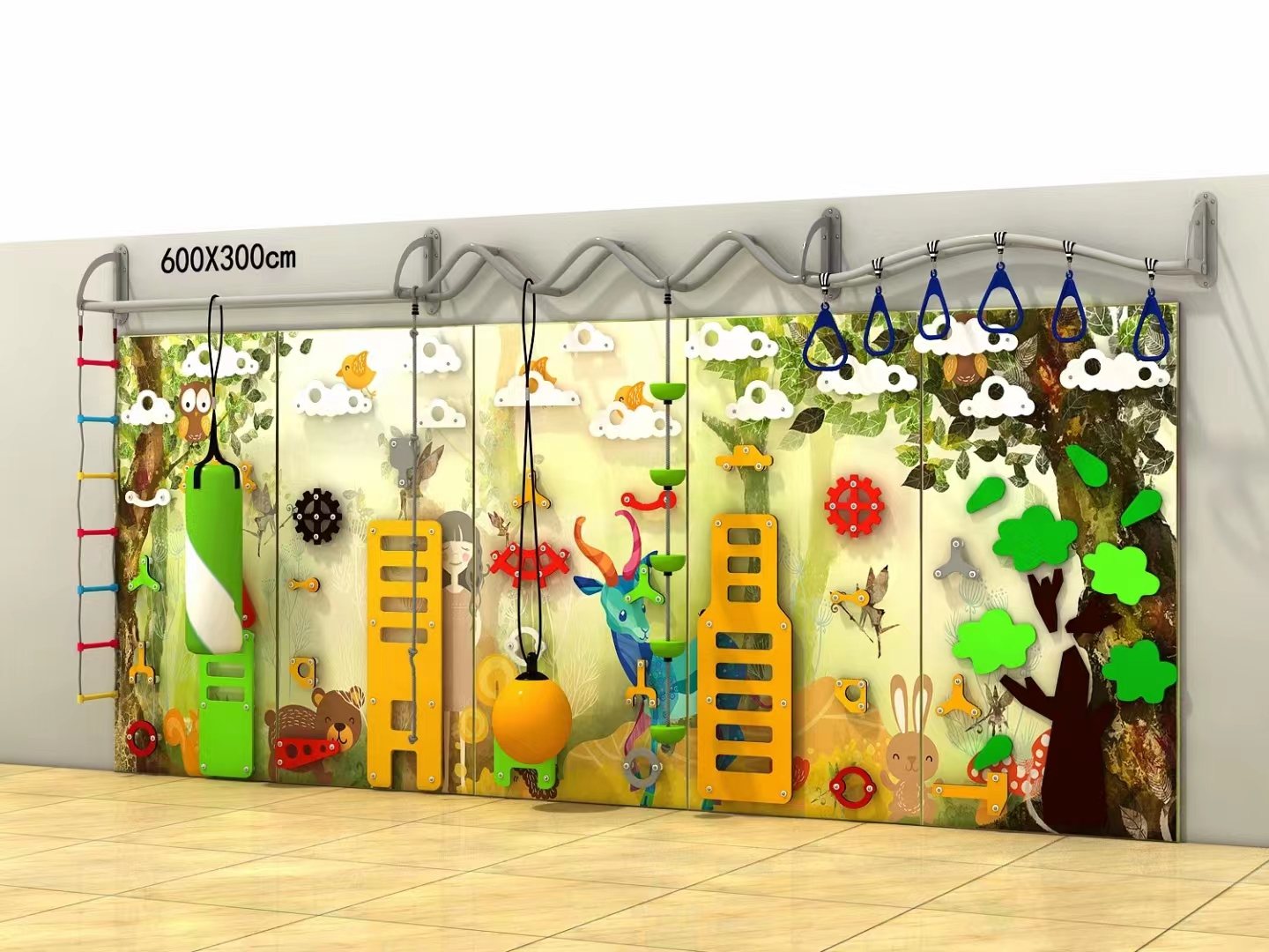 Customized Size Indoor Kids Climbing Wall for Gym Home Made in Custom Size