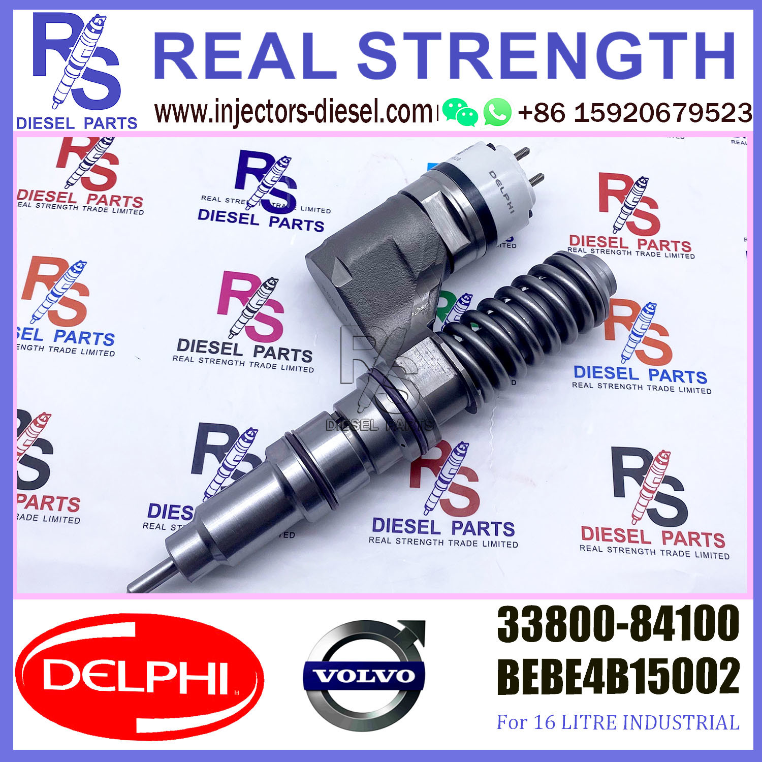 33800-84100 V-O-L-V Diesel Injector DELPHI BEBE4B15002 A3 For L ENGINE TAIWAN 3