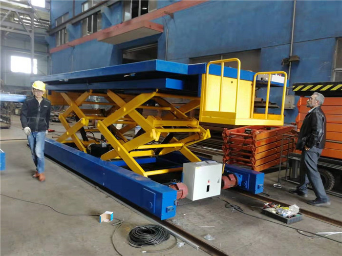 Factory Use Tandem Lifting Electric Lift Hydraulic Scissor Table With Twin Scissors
