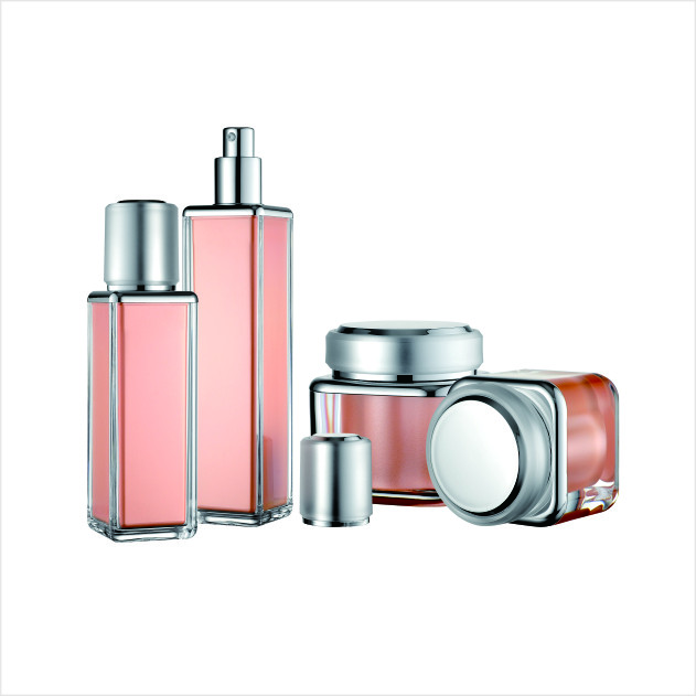 50ml 100ml Empty Double Wall Square Plastic Lotion Bottle with pump