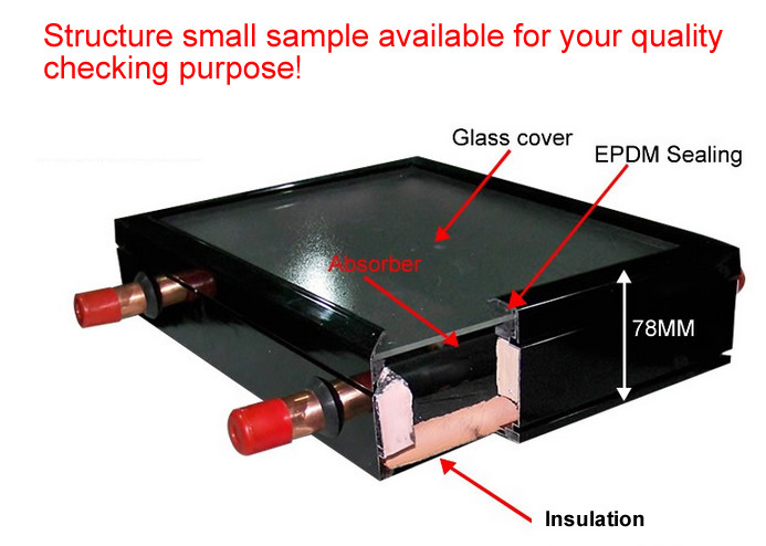 High Efficiency Liquid Flat Plate Solar Collector For Diy Solar Water Heater