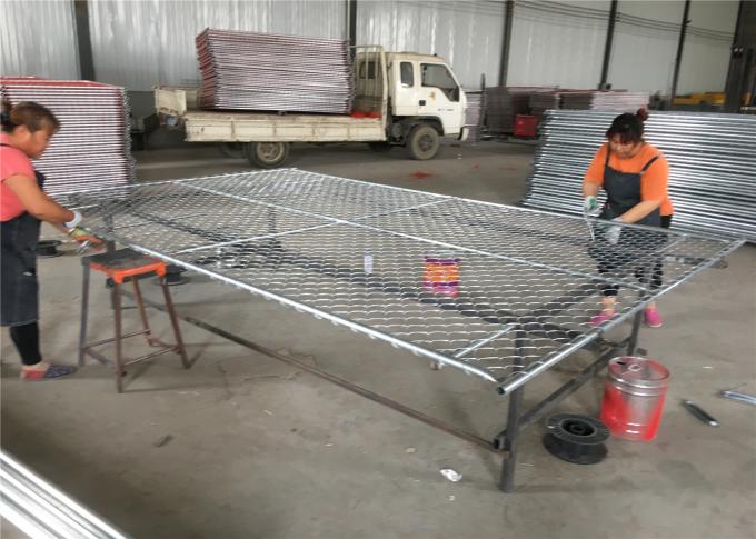 6' Height x 12 ' Width Temporary Chain Link Fence For Construction Security also available 8ft x 12ft cross brace