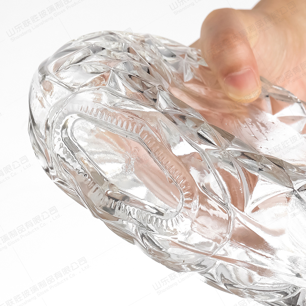 Clear Glass Wine Bottle With Metal Cap 750ml XO Empty Glass Liquor Whiskey Bottle