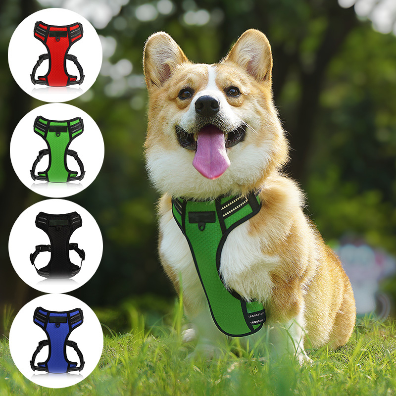 Waterproof Hi Vis Harness For Dogs LED Light Up Dog Harness XS-XL