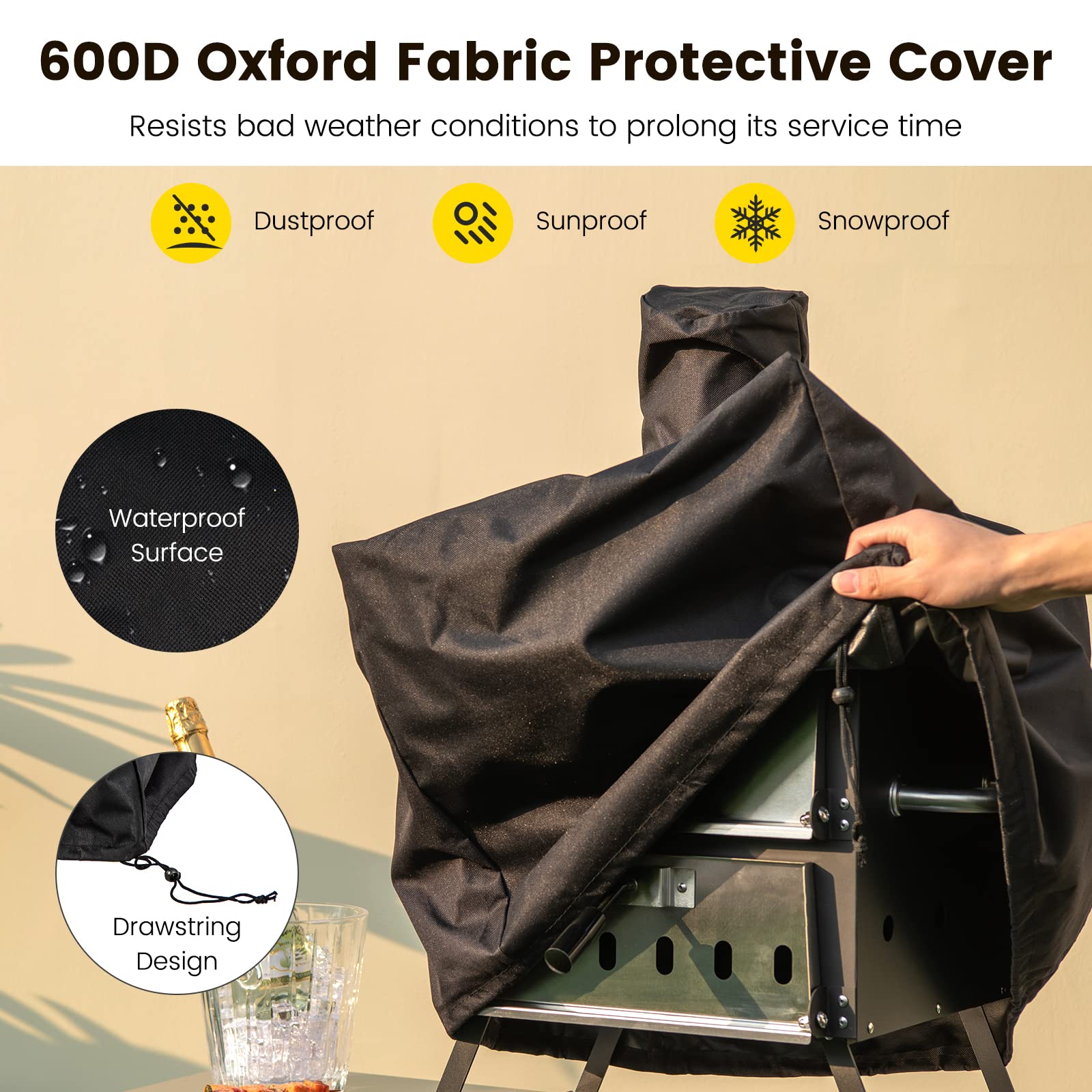 16" Big Capacity Pizza Maker with Oxygen Depletion Safety Device and Waterproof Cover