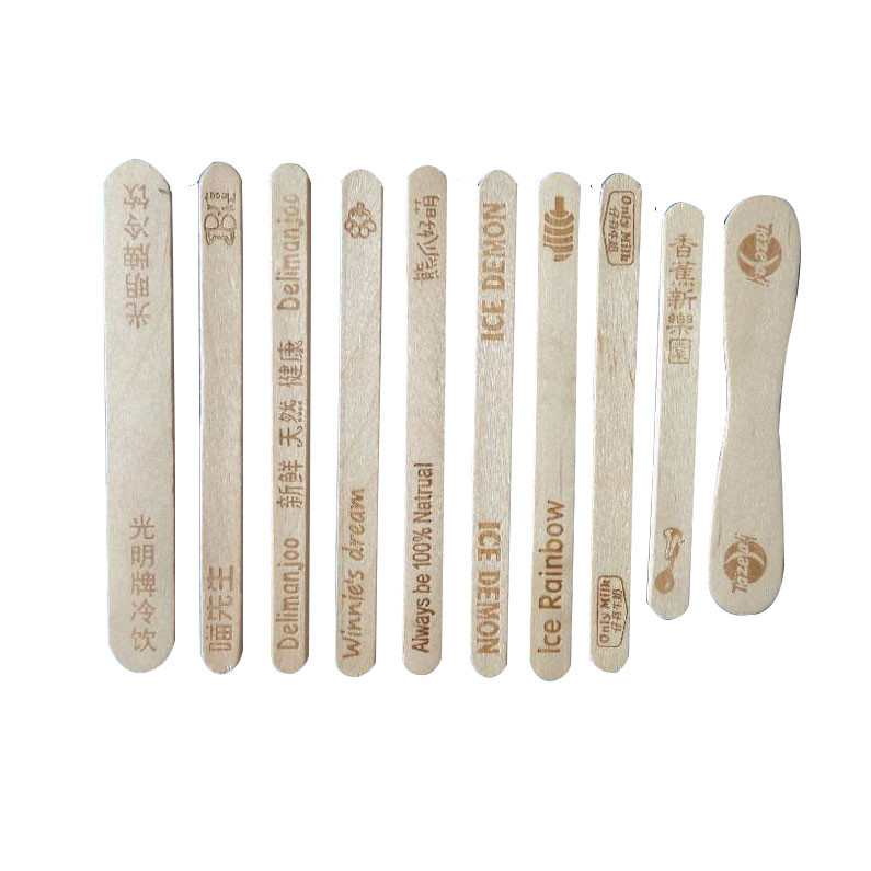Colorful Birch Wooden Ice Cream Stick Jumbo Craft 93mm 114mm