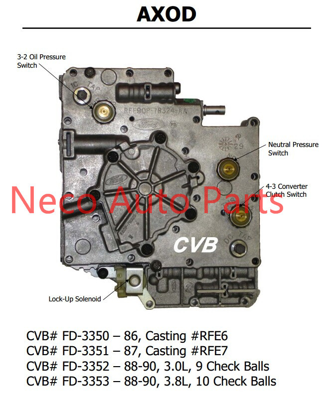 Auto transmission AXOD sdenoid valve body good quality used original parts