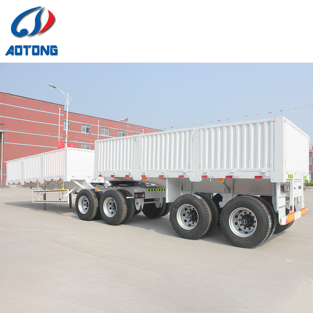 2 Axle 28 Tons Lowbed Lowboy Truck Trailer Semi Trailer for Heavy Equipment Transport