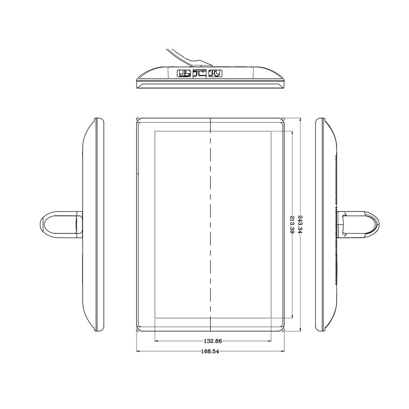 10.1 Inch Digital Photo Frame IPS 1280x800 Button Control Automatic Playback of Rotated Videos and Images