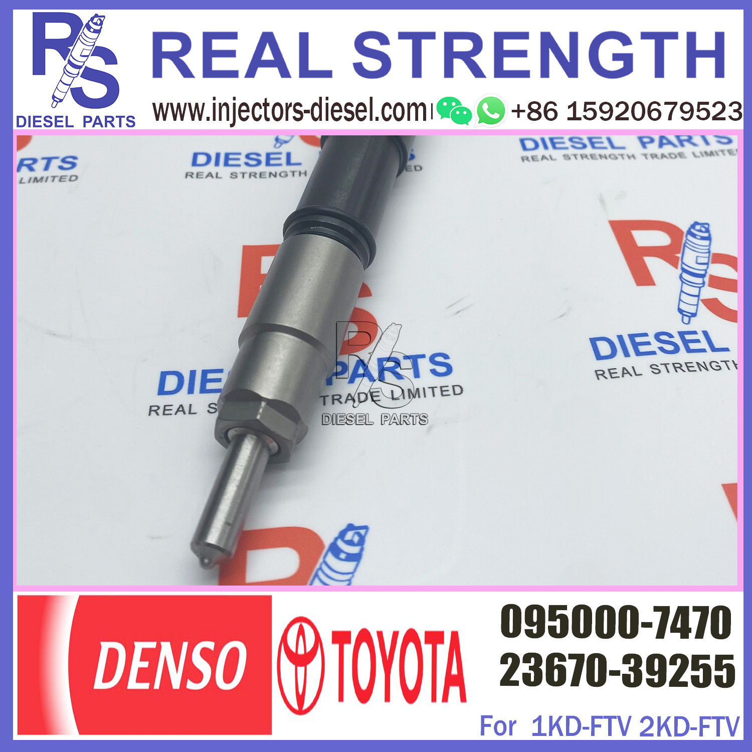 Den-so Fuel Injectors 095000-7470 23670-39255 Common Rail Fuel Injector 095000-7470 23670-39255 For Toyo-ta