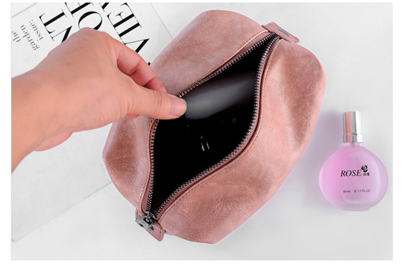 Shaving Bag Toiletry Organizer PU Cosmetic Makeup Bag For Women