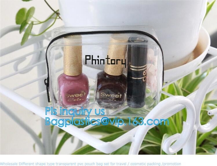 Cosmetic/ Makeup/ Toiletry Clear PVC Travel Wash Bag with handle, Cosmetic Gift Bags Tote Travel Makeup Bag for Zipper
