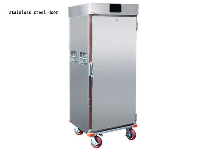 Food Warmer Showcase JUSTA Four Glass Door Movable Food Warmer Cart 10 Racks