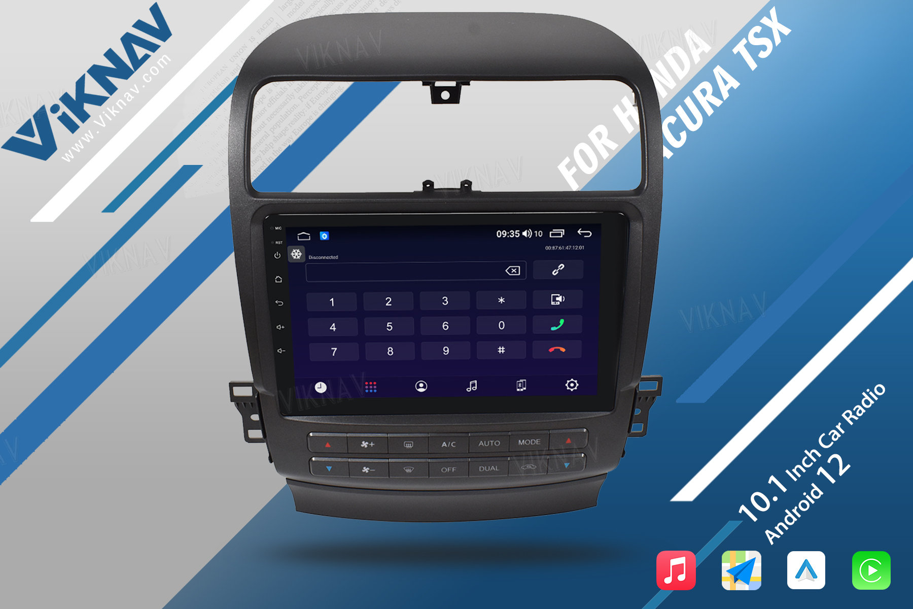 Android 2004-2008 Honda Acura TSX Car Stereo Radio Tesla Screen 8GB