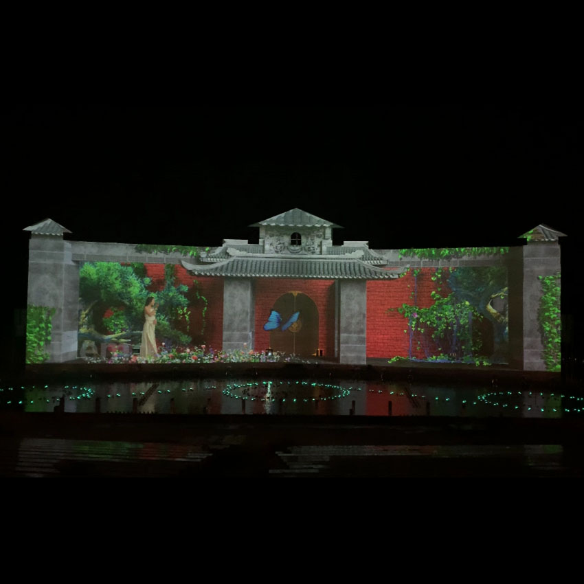 outdoor 3d movie fountain