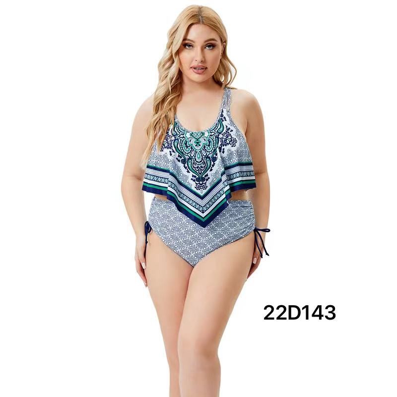 Velvet Plus Size Bikini Shoulder Strap Adjustable Nylon Swimming Costumes For Larger Ladies