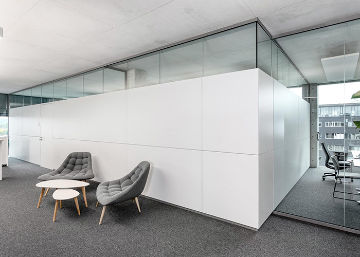 Framed / Frameless Glass Partition Wall System Cutsomized For Insulation Sound