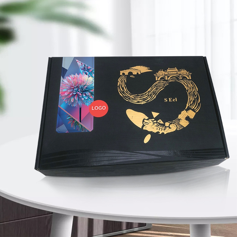 Printed Corrugated Cardboard Shipping Box Gift For Apparel Shipping