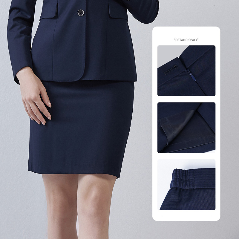 Work Occasion Knee-Length Plain Dyed Button Cotton Pencil Skirt for Elegant Office Lady