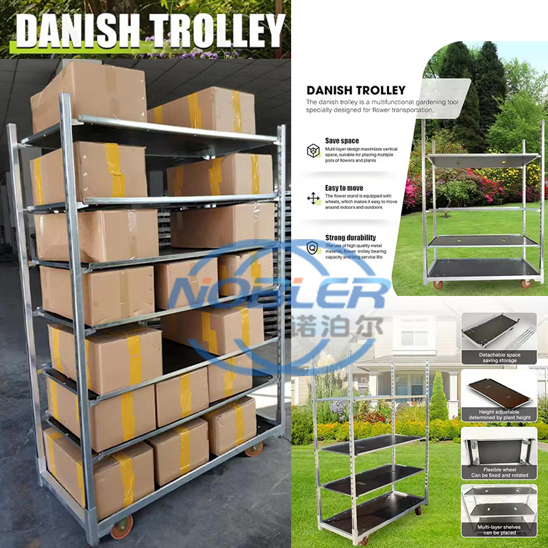 Cheap Folding Galvanized Steel Dutch Flower Trolleys For Sale