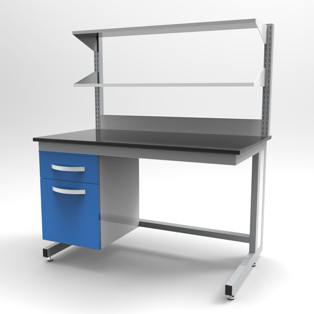 Top-selling Corrosion Resistant Chemical Central Island Work Table Lab Table Steel and Wooden Customized Laboratory Equipment