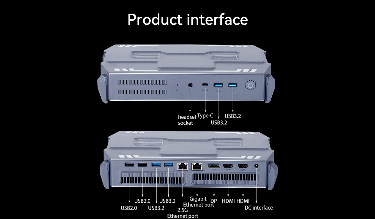 Intel Core i9 12900HK Mini PC Portable Gaming PC 12GB With Dual LAN Dual HDMI