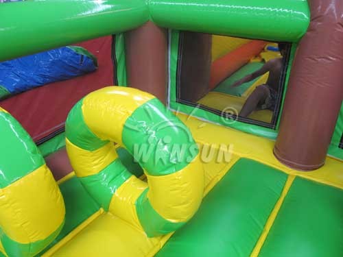 Pirate Inflatable Bounce House With Slide For Large Playgrounds / Leisure Center