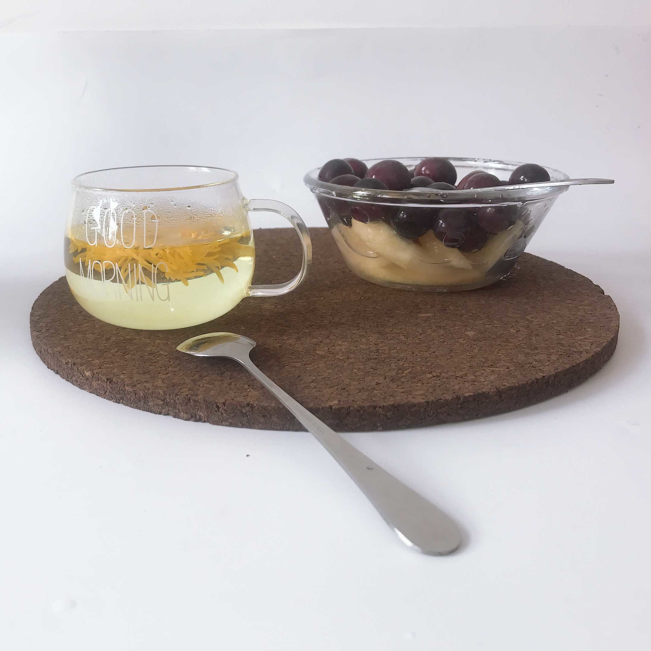 Black Carbonized Round Modern Cork Placemats Cork Trivets For Hot Dishes