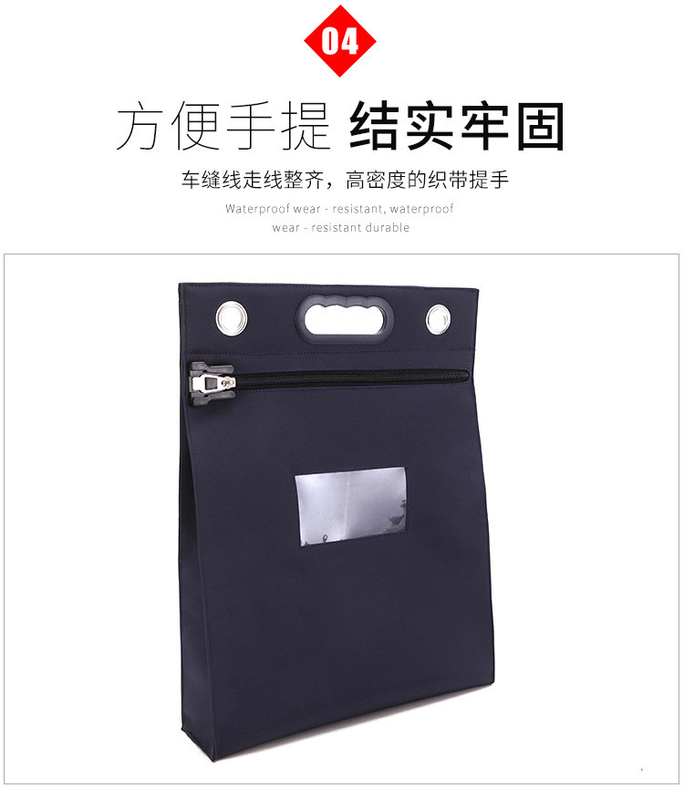 CROSS BORDER SOLID COLOR OXFORD CLOTH TICKET DOCUMENT BAG DOCUMENT BAG TICKET BAG DELIVERY BAG VOUCHER BAG A4 PAPER BAG