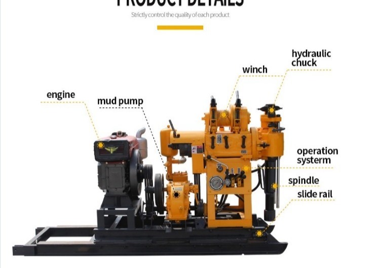 GY 200 Exploration Engineering Hydraulic Borewell Machine Customized 300 Meters Depth