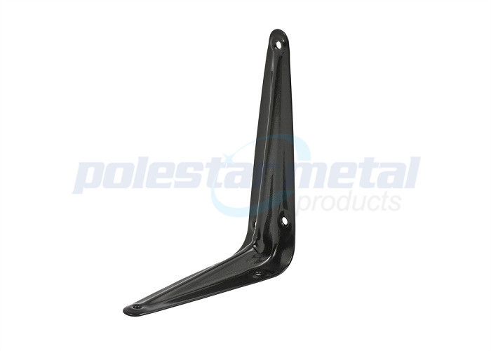 White Powder Coated Steel London Angle Shelf Brackets 200mm Height
