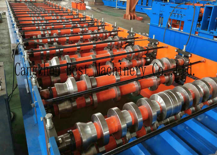 Double Layer Steel Corrugated Roofing Sheet Roll Forming Machine PLC PPGI
