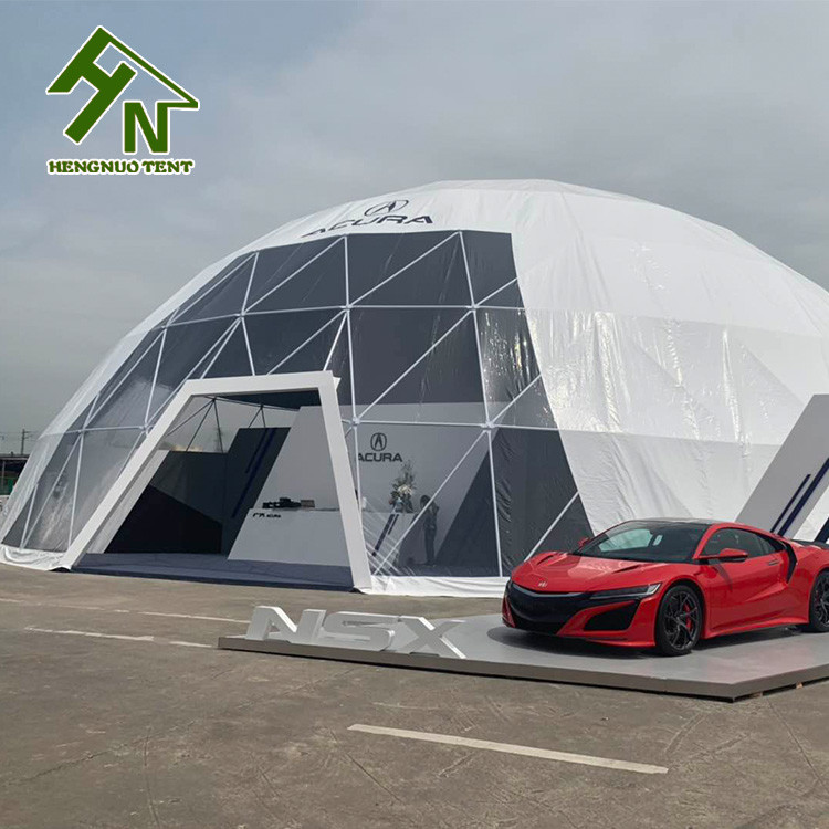 Diameter 20m White Dome Shaped Tent For Car Show Party Events SGS Certification