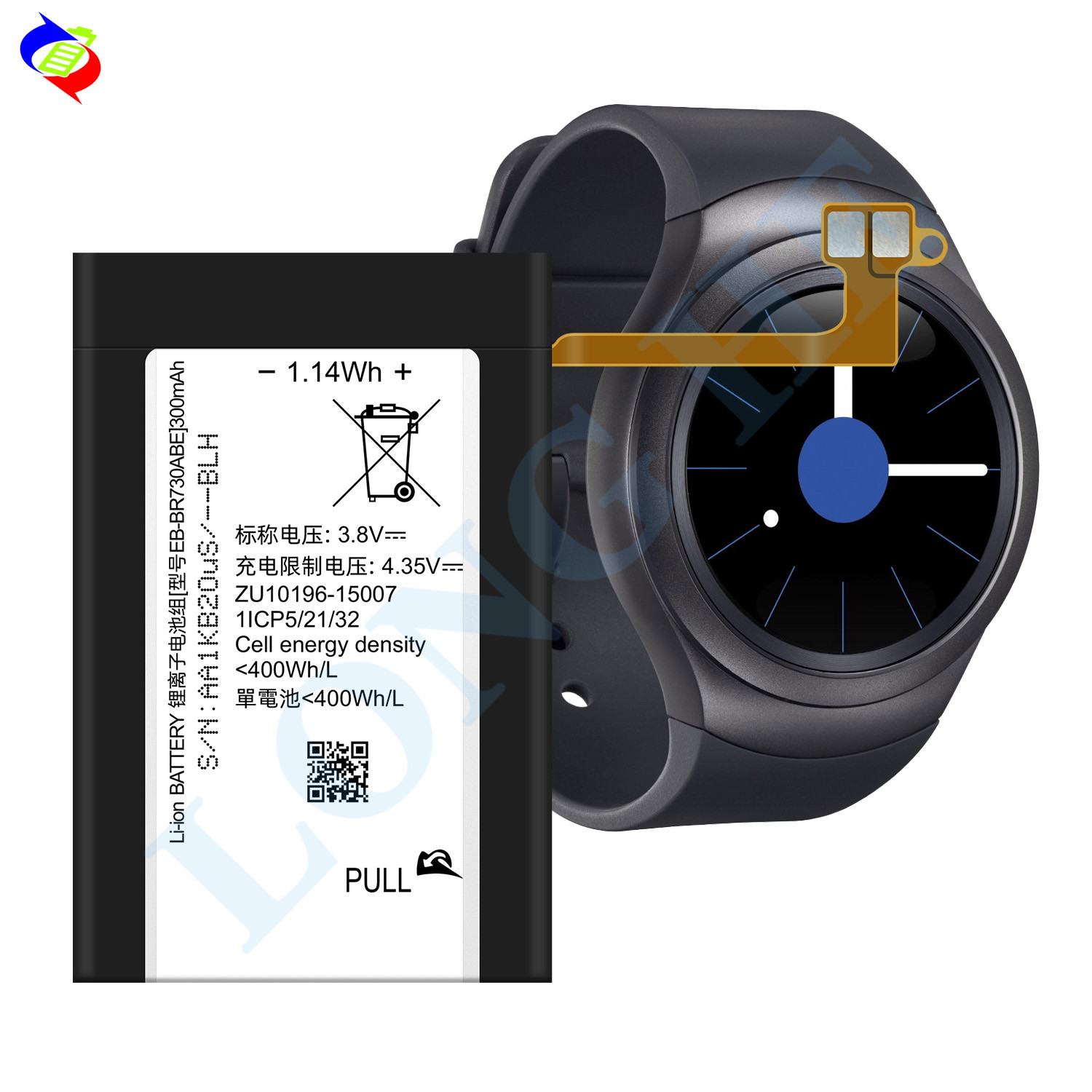 Battery For Samsung Gear S2 3G Version R730 SM-R600 SM-R7320 SM-R7300 SM-R7200 EB-BR730ABE 300mAh